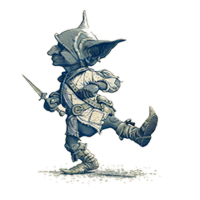 An animated goblin combatant